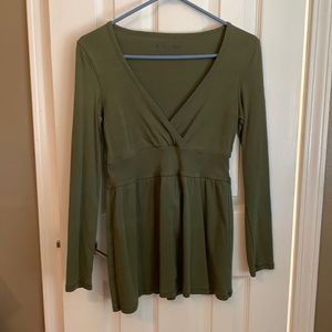 Victorias Secret Tee Shop size M top. Sage green pullover.
